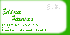 edina hamvas business card